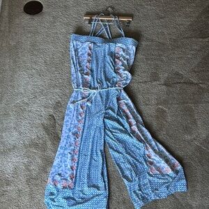 Blue Floral Jumpsuit